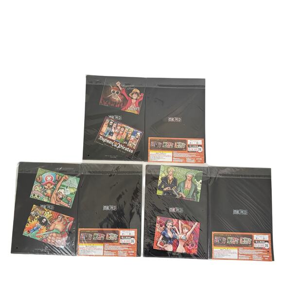 Three‎ One Piece Ichiban Kuji Prize Visual Art Sheet Clear File Poster - Picture 2 of 12